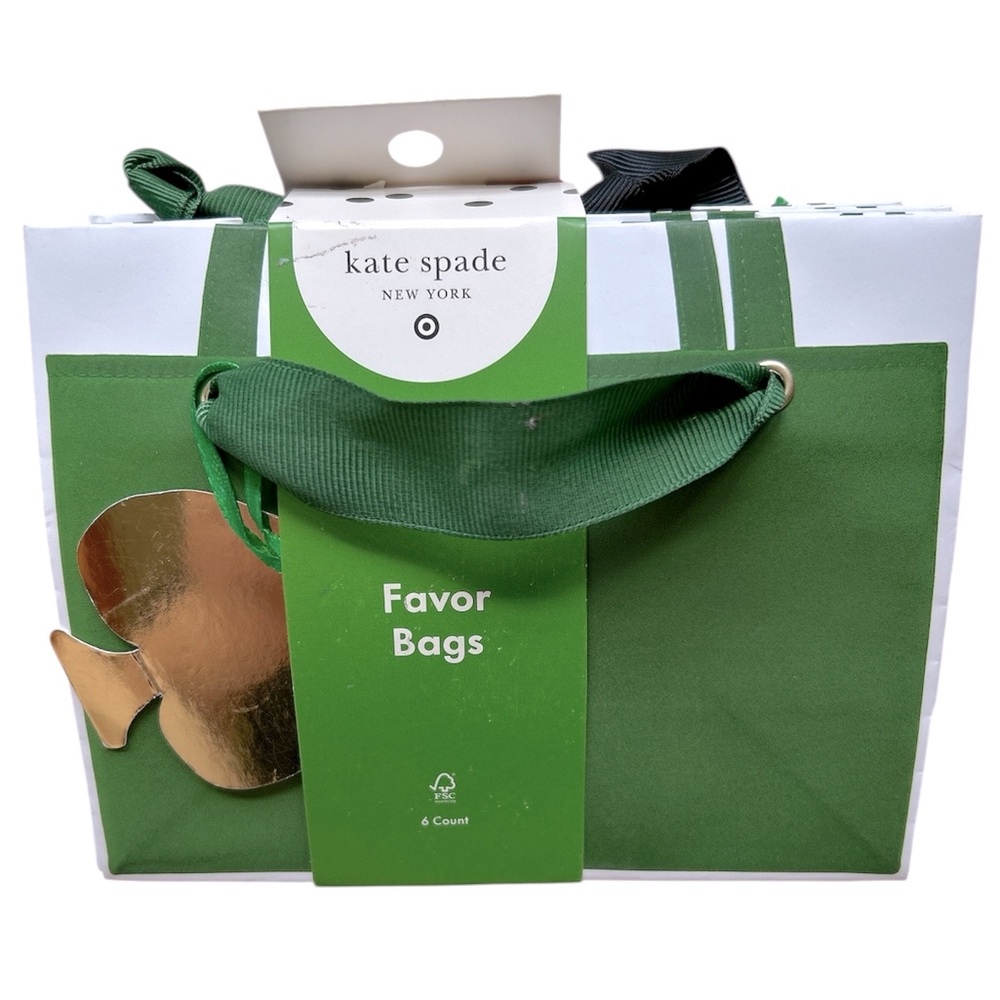 SIX Kate Spade Party Favor Bags - Black, Green, Red limited Edition 🥳🥳❌❌ - Picture 3 of 4